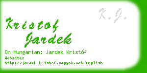 kristof jardek business card
